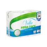 Papier toaletowy VELLA MEGAPACK 24 |150 listków 3 warstwy - 4 x 24 Rolki