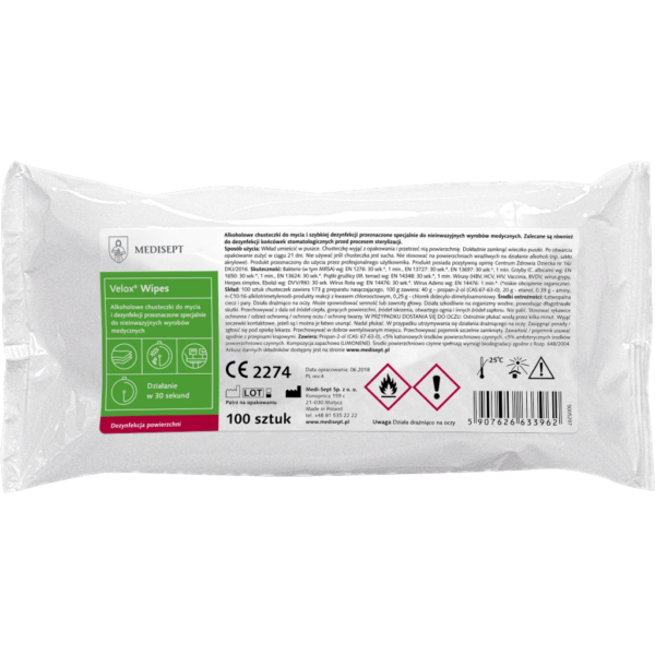 Medisept Velox Wipes Wkład 100 sztuk 1 Medisept Velox Wipes Wkład 100 sztuk