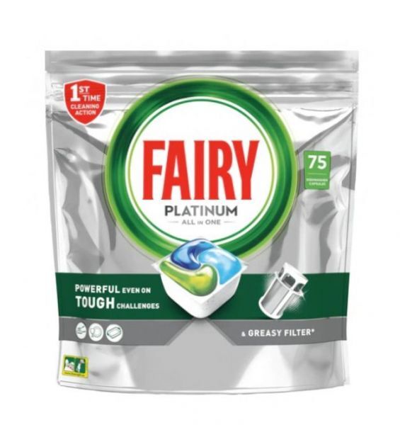Fairy Kapsułki do zmywarek Platinum All in One 75 szt