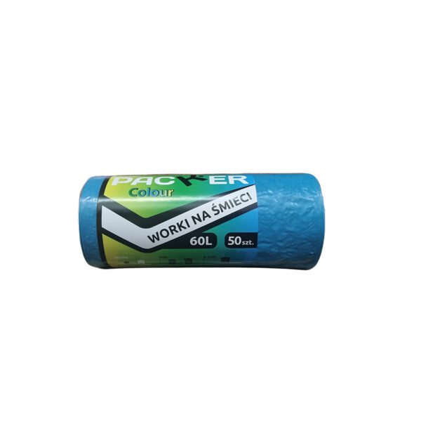 IKA Worki na śmieci PACKER 60 l a’50 niebieskie LDPE mocne