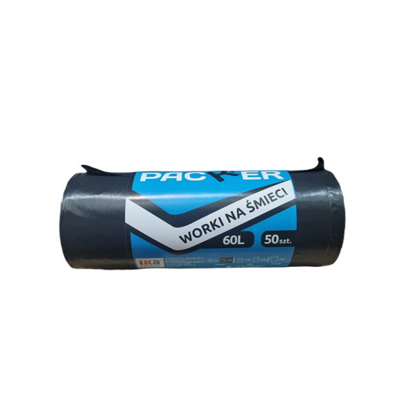 IKA Worki na śmieci PACKER 60 l a’50 czarne LDPE mocne 1 IKA Worki na śmieci PACKER 60 l a’50 czarne LDPE mocne