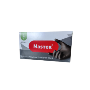 Rękawiczki nitrylowe czarne diagnostyczne L MASTER PREMIER S489