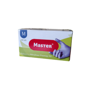 Rękawiczki nitrylowe niebieskie bezpudrowe diagnostyczne M MASTER PRIDE S468