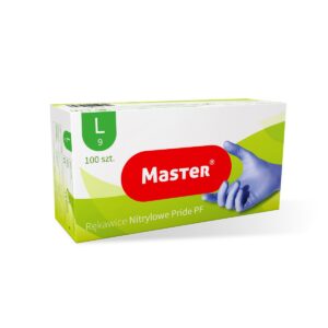 IKA Rękawice diagnostyczne nitrylowe niebieskie MASTER PRIDE 100 sztuk - rozmiar L